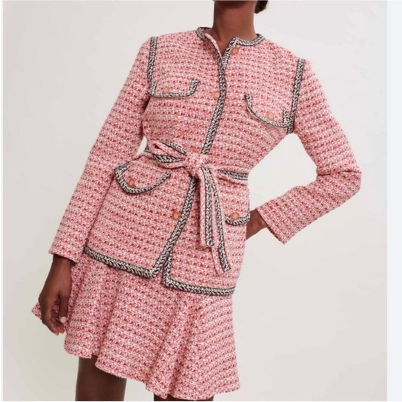 MAJE Venetia Two Tone Tweed Pink Rose Rouge
Belted blazer NEW - Picture 6 of 16